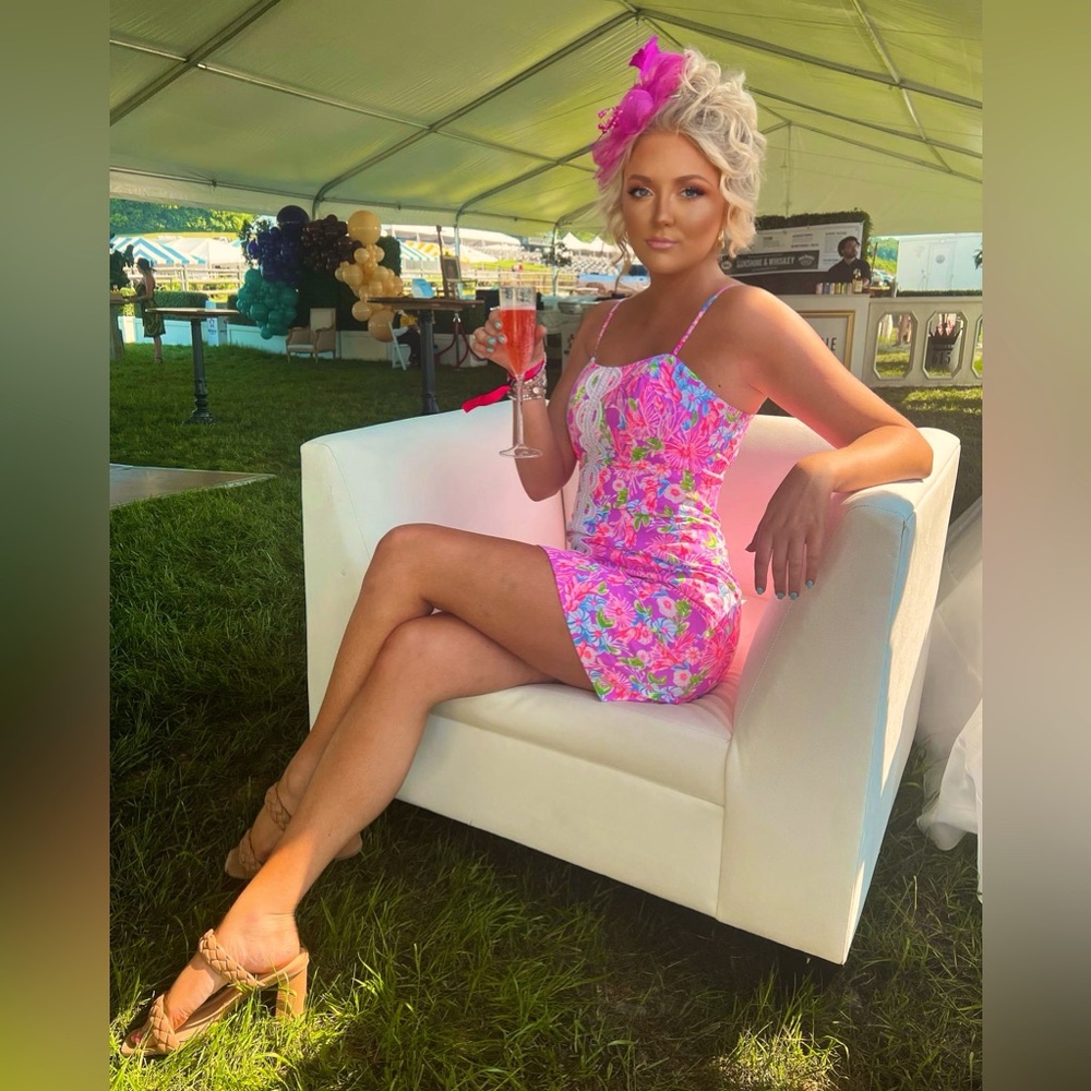 Lilly Pulitzer pink floral dress